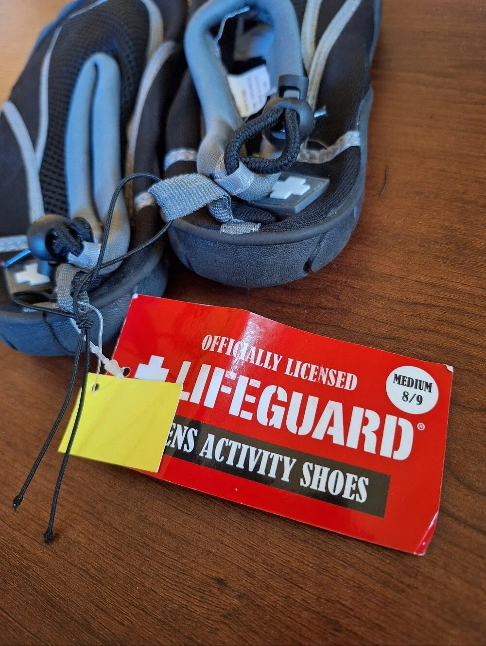 NWT Official Lifeguard Men's Activity Water Shoes – Black/Gray Size Medium (8-9)